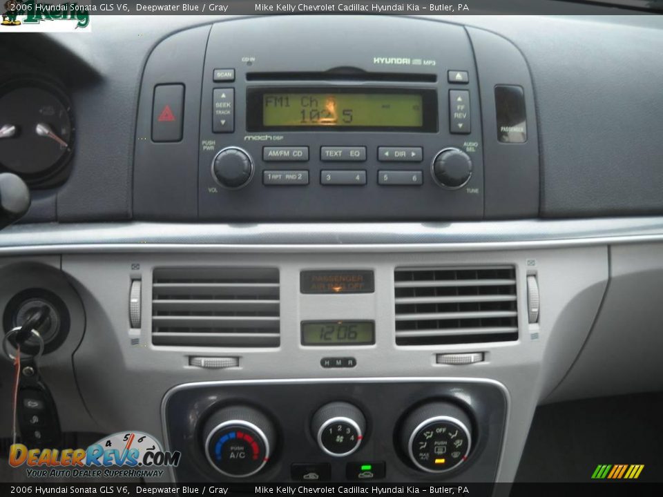 2006 Hyundai Sonata GLS V6 Deepwater Blue / Gray Photo #17