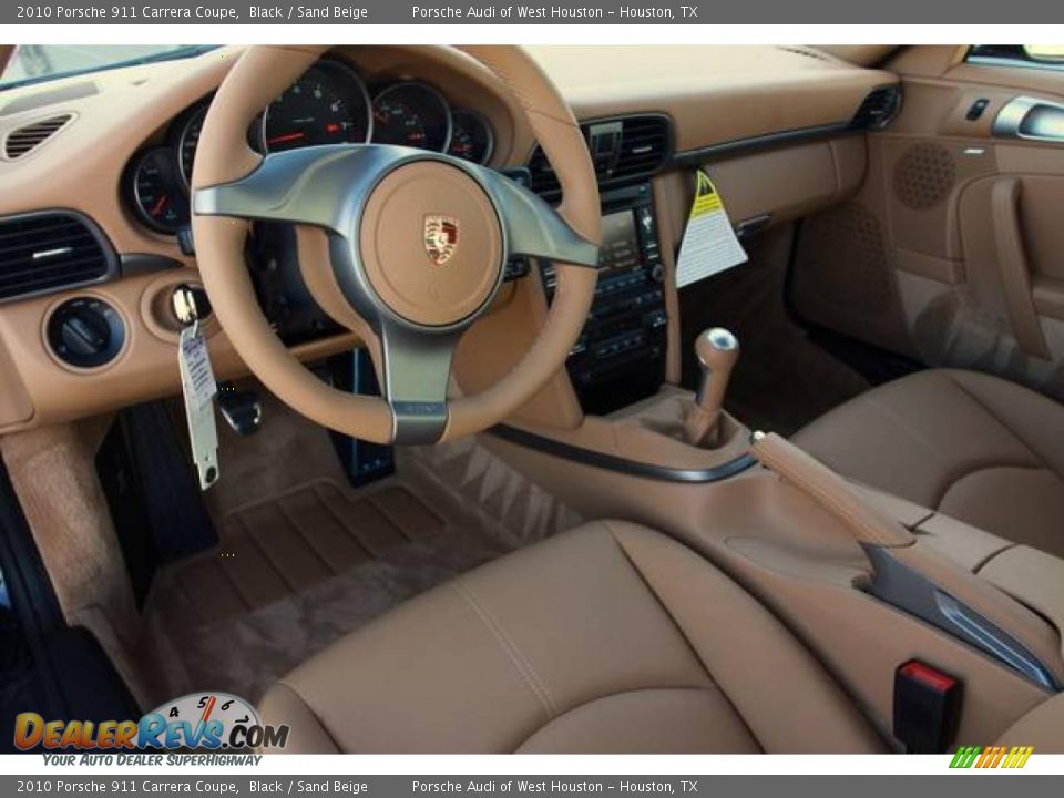 2010 Porsche 911 Carrera Coupe Black / Sand Beige Photo #6