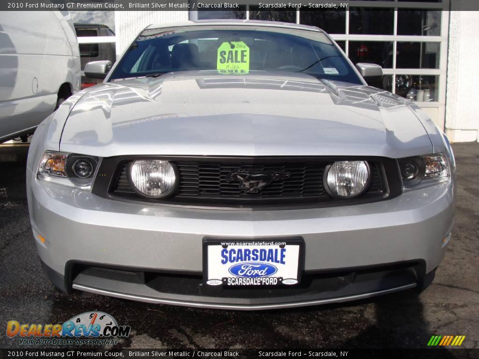 2010 Ford Mustang GT Premium Coupe Brilliant Silver Metallic / Charcoal Black Photo #2