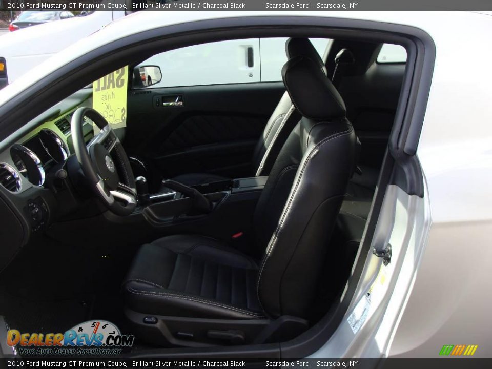 2010 Ford Mustang GT Premium Coupe Brilliant Silver Metallic / Charcoal Black Photo #12