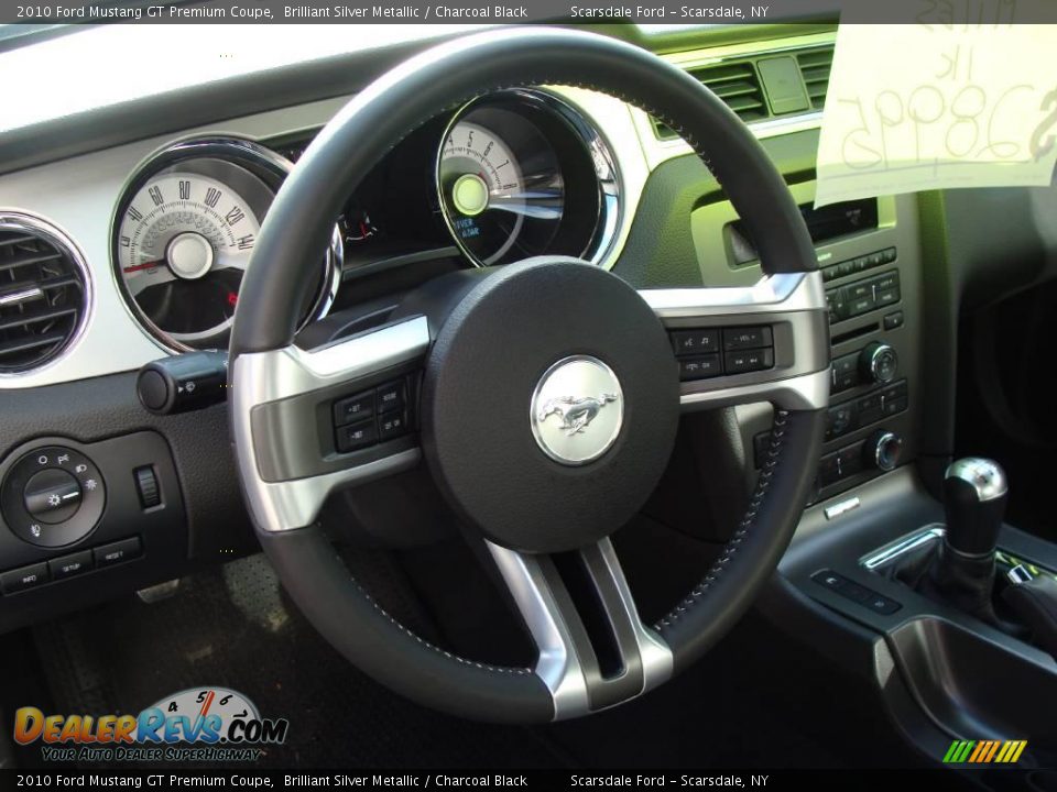2010 Ford Mustang GT Premium Coupe Brilliant Silver Metallic / Charcoal Black Photo #20
