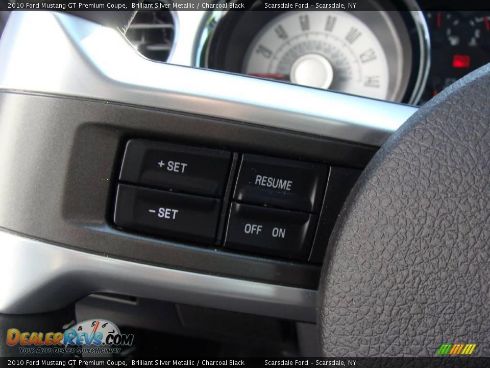 2010 Ford Mustang GT Premium Coupe Brilliant Silver Metallic / Charcoal Black Photo #21