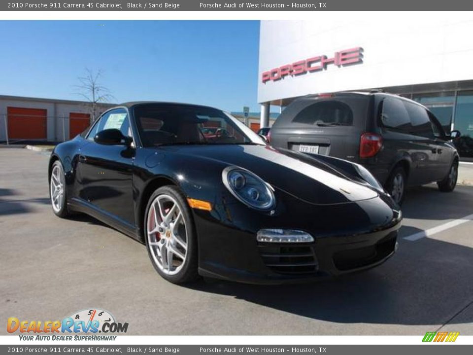 2010 Porsche 911 Carrera 4S Cabriolet Black / Sand Beige Photo #1
