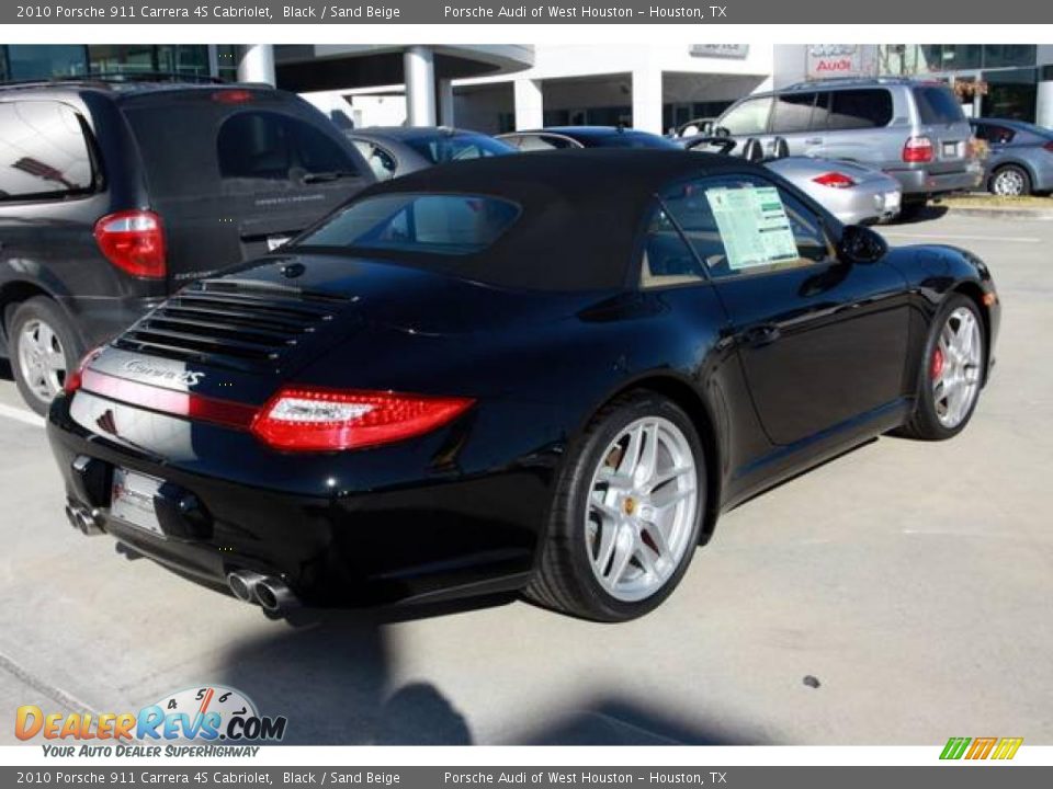 2010 Porsche 911 Carrera 4S Cabriolet Black / Sand Beige Photo #2
