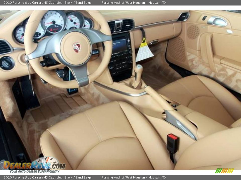 2010 Porsche 911 Carrera 4S Cabriolet Black / Sand Beige Photo #8