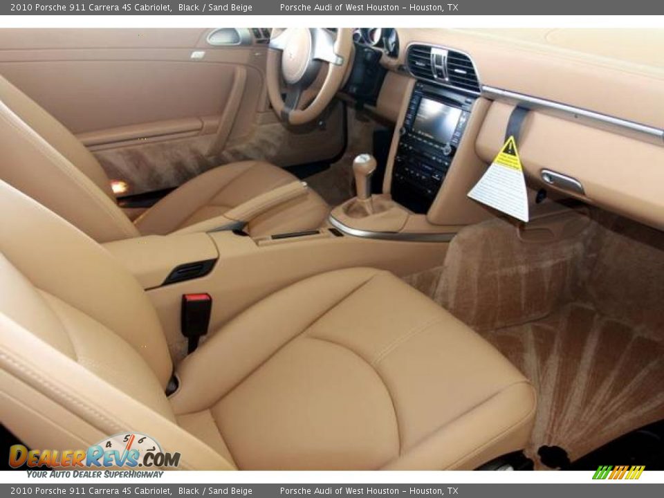 2010 Porsche 911 Carrera 4S Cabriolet Black / Sand Beige Photo #12