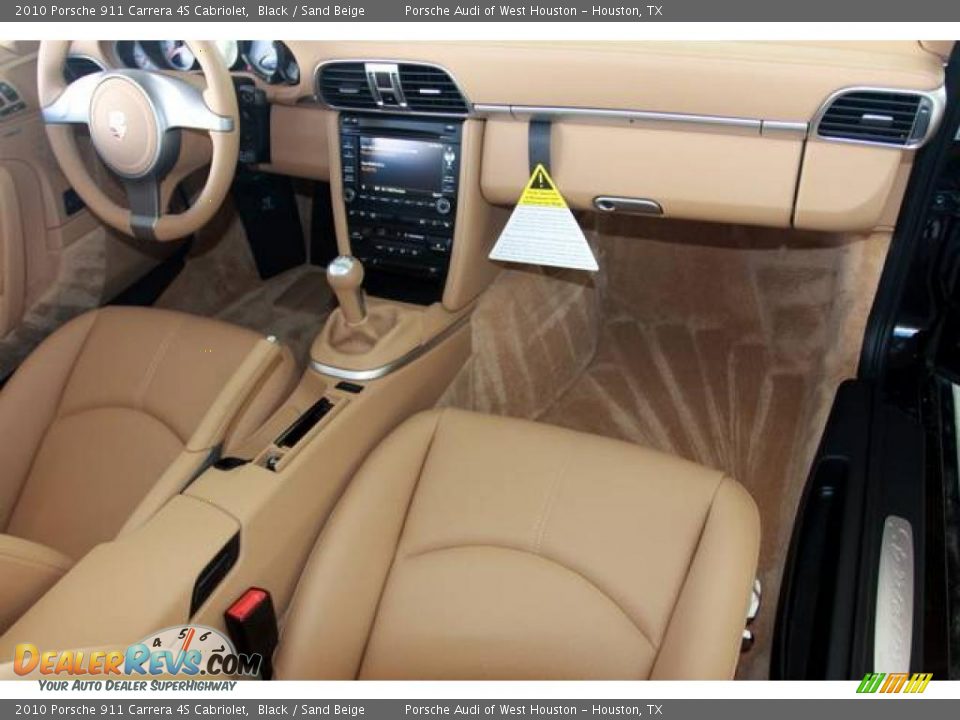 2010 Porsche 911 Carrera 4S Cabriolet Black / Sand Beige Photo #13