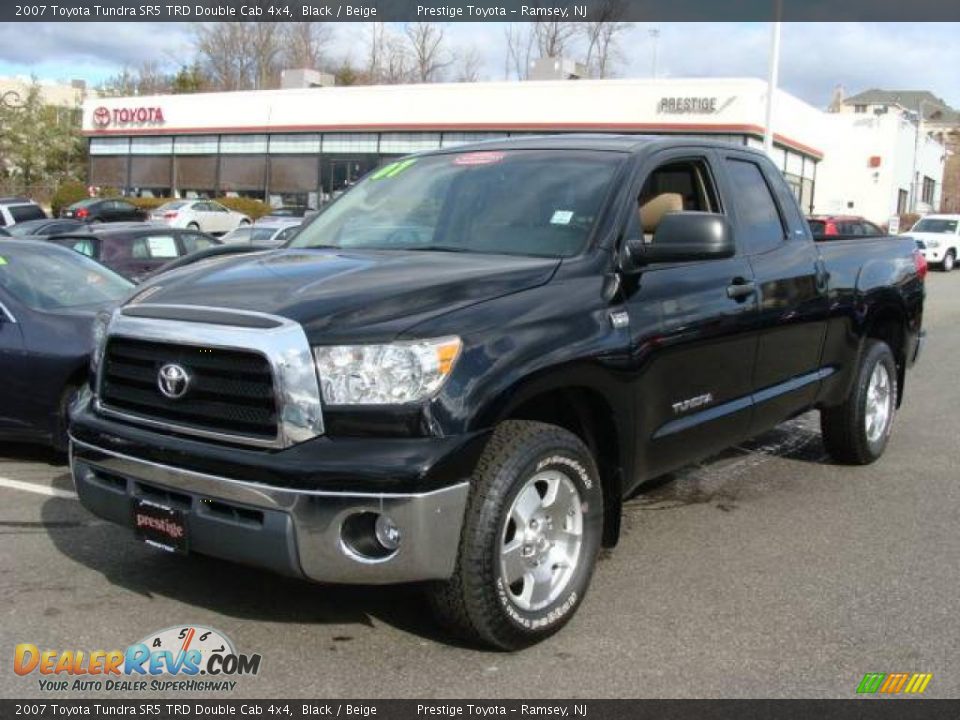 2007 Toyota Tundra SR5 TRD Double Cab 4x4 Black / Beige Photo #1