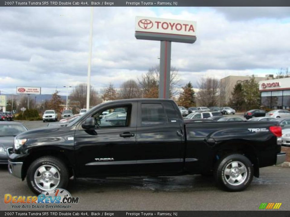 2007 Toyota Tundra SR5 TRD Double Cab 4x4 Black / Beige Photo #3