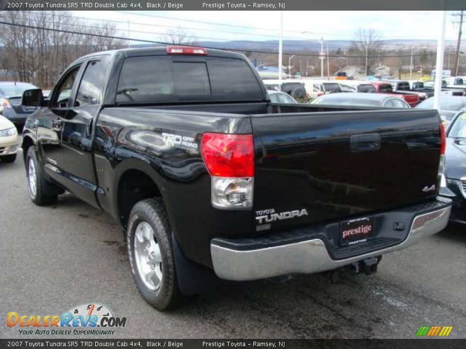 2007 Toyota Tundra SR5 TRD Double Cab 4x4 Black / Beige Photo #4