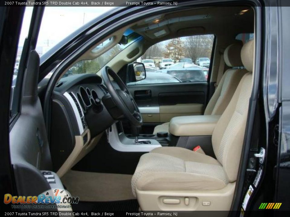 2007 Toyota Tundra SR5 TRD Double Cab 4x4 Black / Beige Photo #7