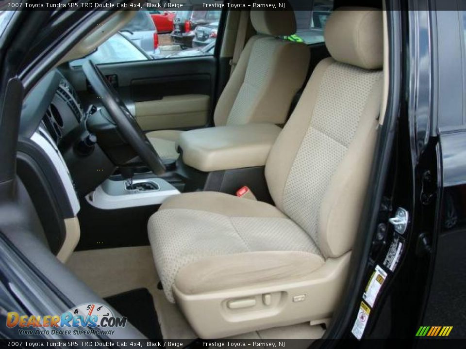 2007 Toyota Tundra SR5 TRD Double Cab 4x4 Black / Beige Photo #8