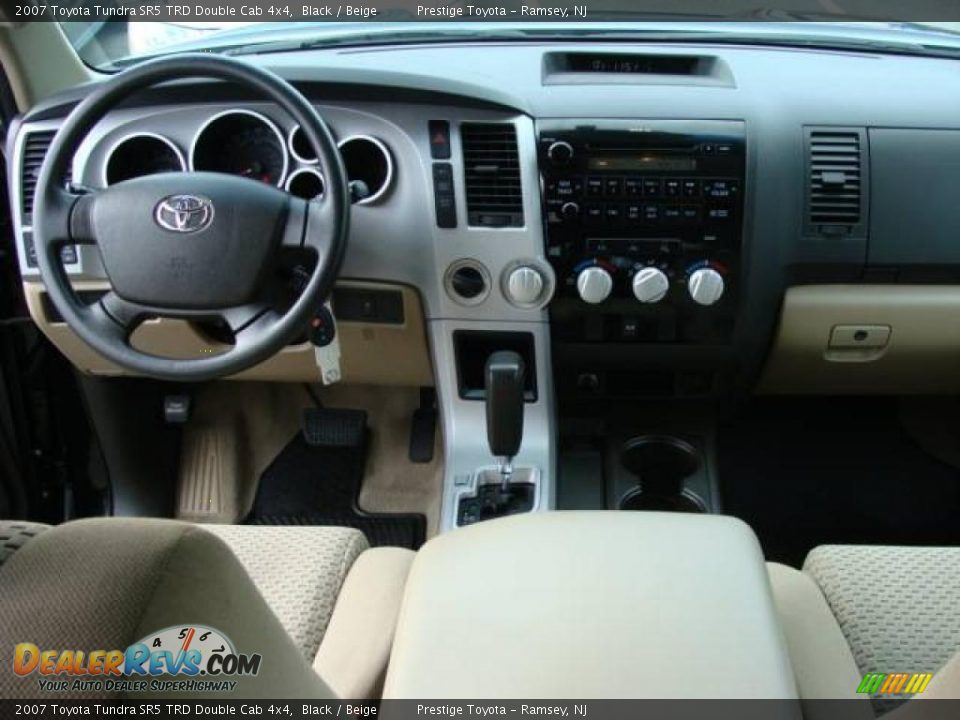 2007 Toyota Tundra SR5 TRD Double Cab 4x4 Black / Beige Photo #9