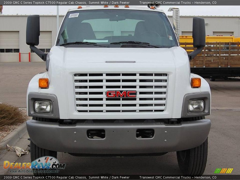2009 GMC C Series Topkick C7500 Regular Cab Chassis Summit White / Dark Pewter Photo #2