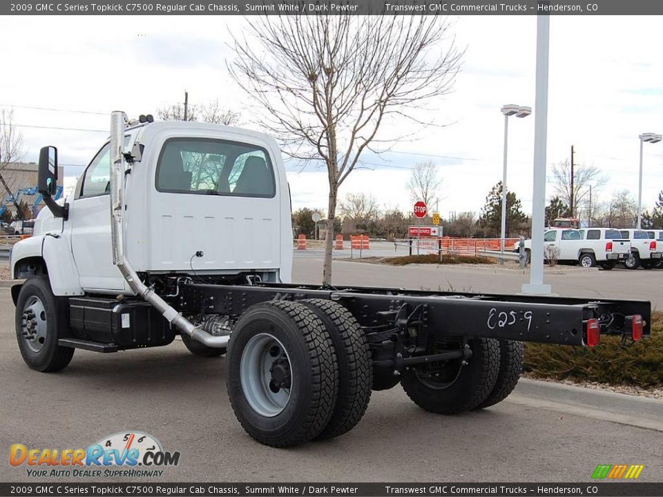 2009 GMC C Series Topkick C7500 Regular Cab Chassis Summit White / Dark Pewter Photo #4