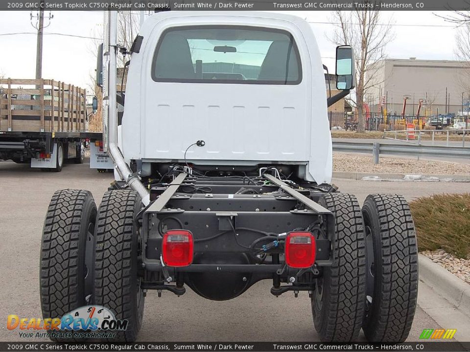 2009 GMC C Series Topkick C7500 Regular Cab Chassis Summit White / Dark Pewter Photo #5