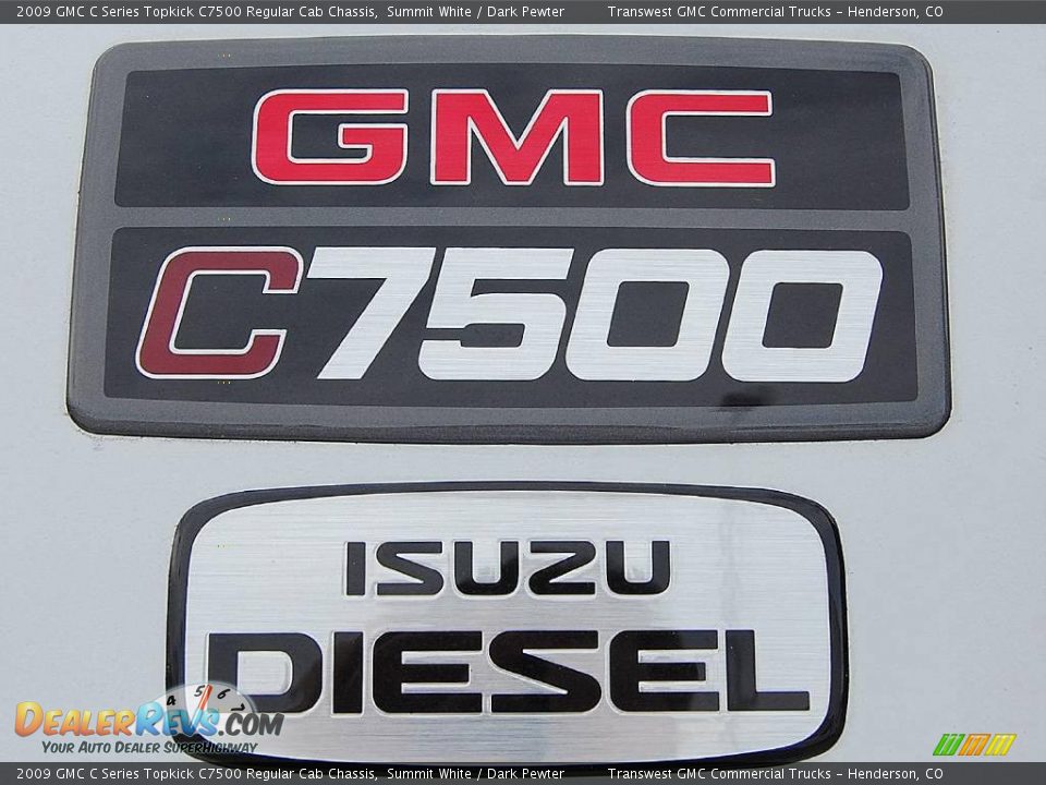2009 GMC C Series Topkick C7500 Regular Cab Chassis Summit White / Dark Pewter Photo #15