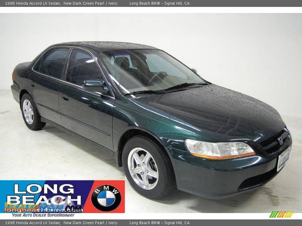 1998 Honda Accord LX Sedan New Dark Green Pearl / Ivory Photo #1