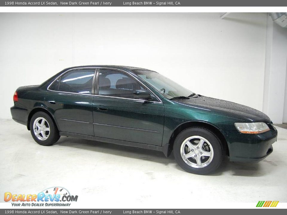 1998 Honda Accord LX Sedan New Dark Green Pearl / Ivory Photo #2