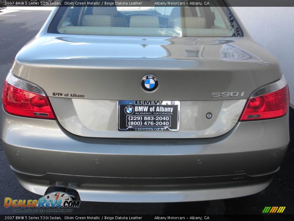 2007 BMW 5 Series 530i Sedan Olivin Green Metallic / Beige Dakota Leather Photo #4
