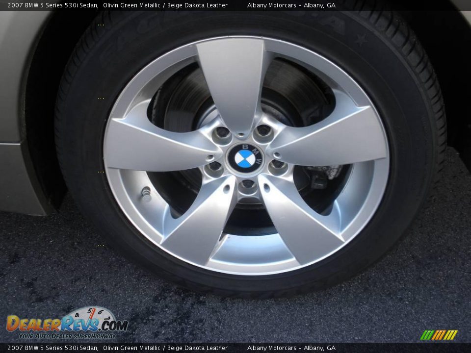 2007 BMW 5 Series 530i Sedan Olivin Green Metallic / Beige Dakota Leather Photo #5