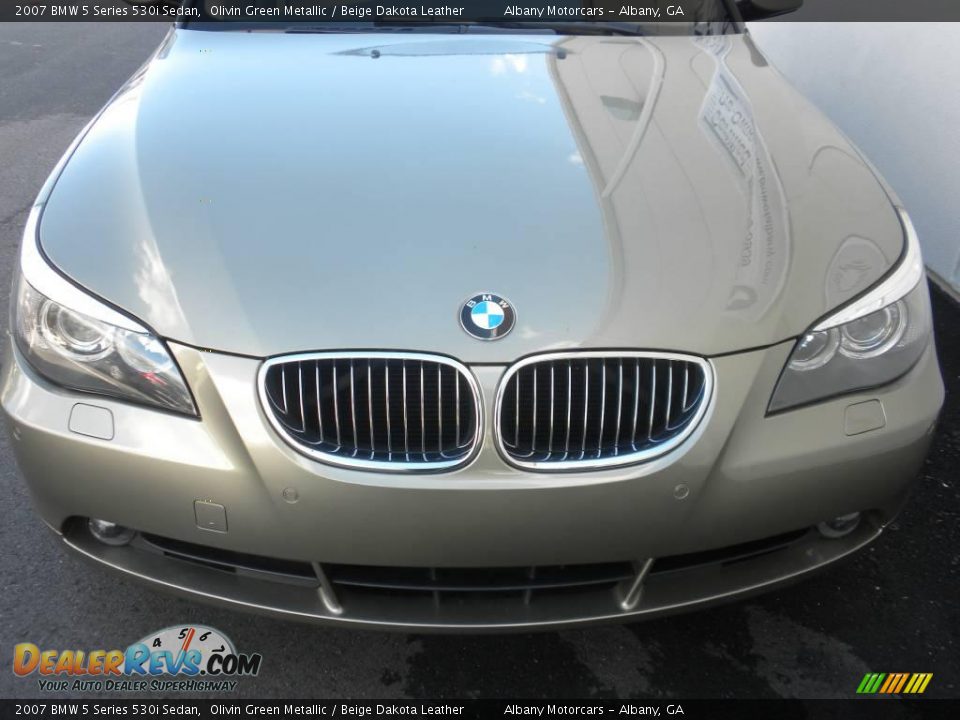 2007 BMW 5 Series 530i Sedan Olivin Green Metallic / Beige Dakota Leather Photo #25