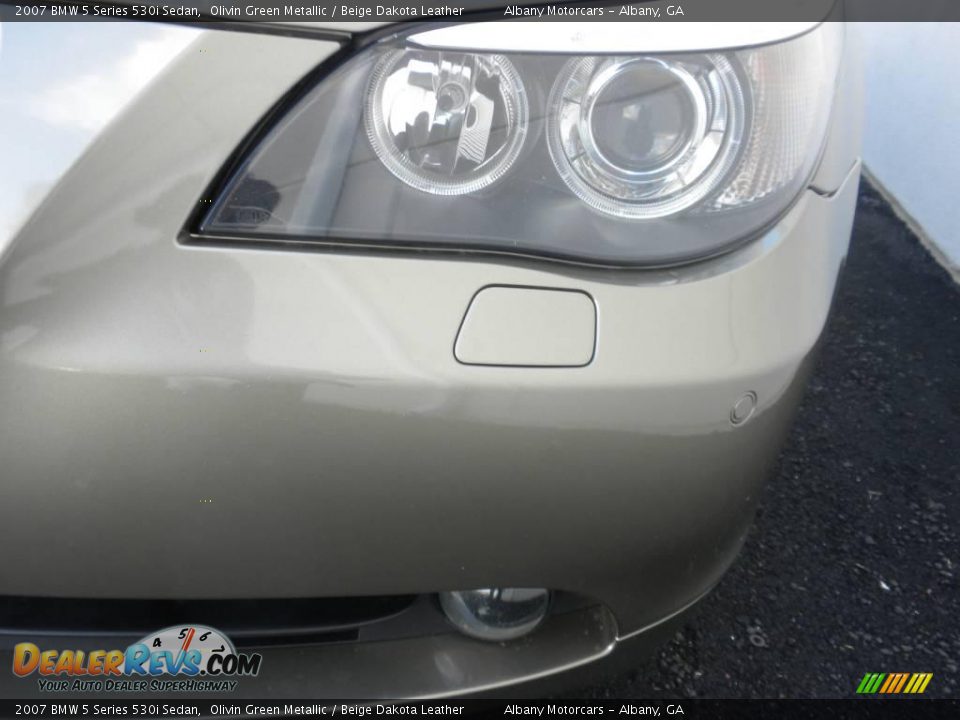 2007 BMW 5 Series 530i Sedan Olivin Green Metallic / Beige Dakota Leather Photo #26