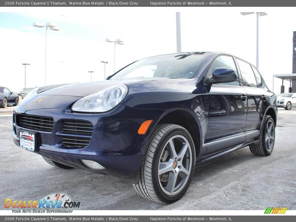 2006 Porsche Cayenne S Titanium Marine Blue Metallic / Black/Steel Grey Photo #1