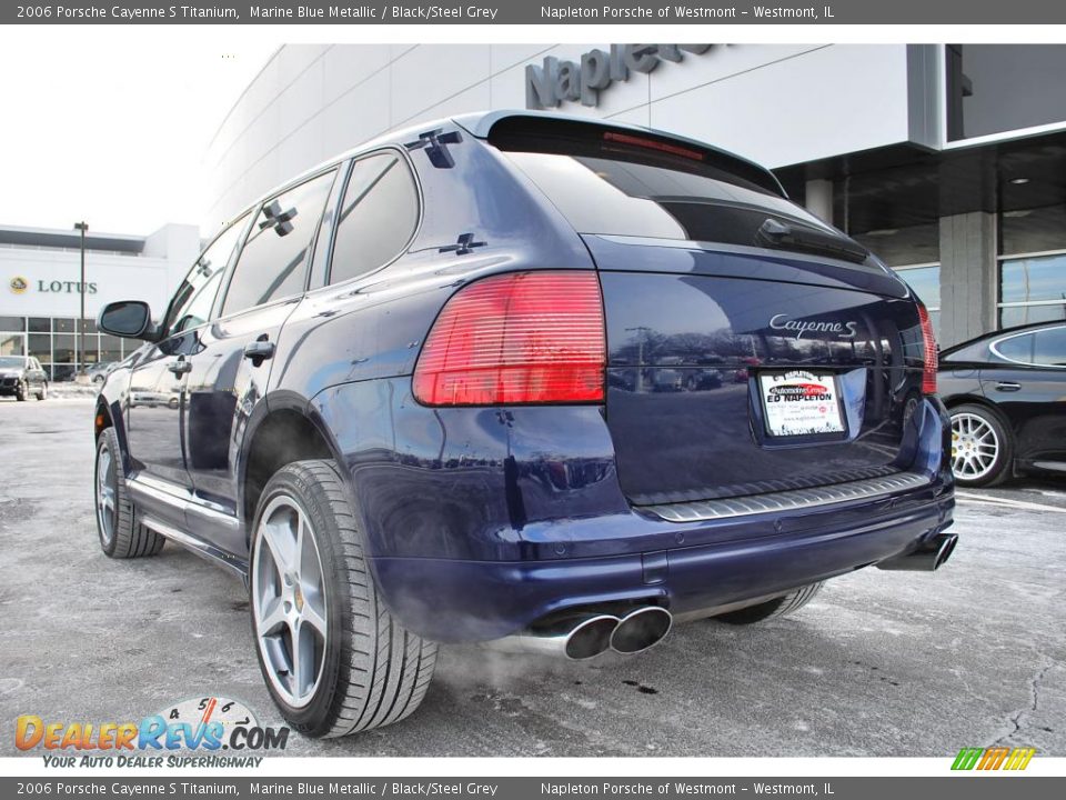 2006 Porsche Cayenne S Titanium Marine Blue Metallic / Black/Steel Grey Photo #3