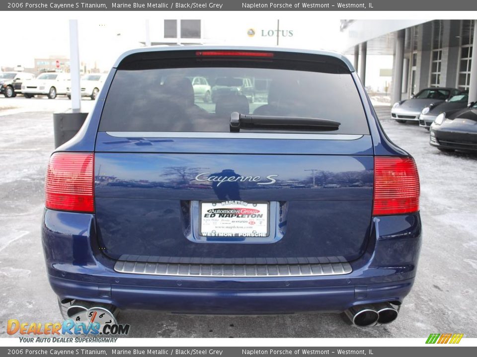 2006 Porsche Cayenne S Titanium Marine Blue Metallic / Black/Steel Grey Photo #4
