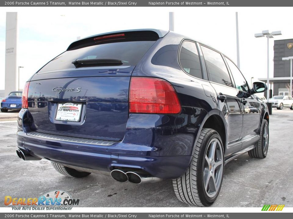 2006 Porsche Cayenne S Titanium Marine Blue Metallic / Black/Steel Grey Photo #5