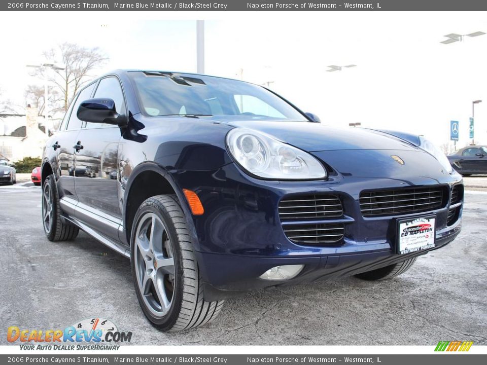 2006 Porsche Cayenne S Titanium Marine Blue Metallic / Black/Steel Grey Photo #7