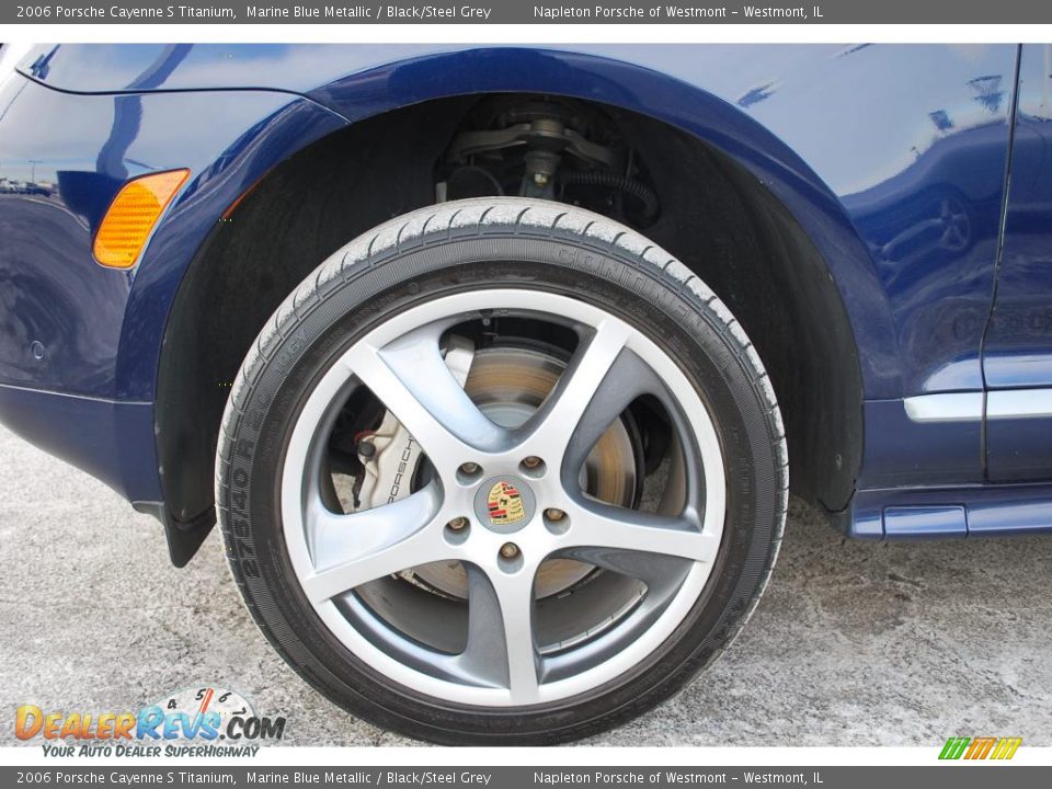 2006 Porsche Cayenne S Titanium Marine Blue Metallic / Black/Steel Grey Photo #9