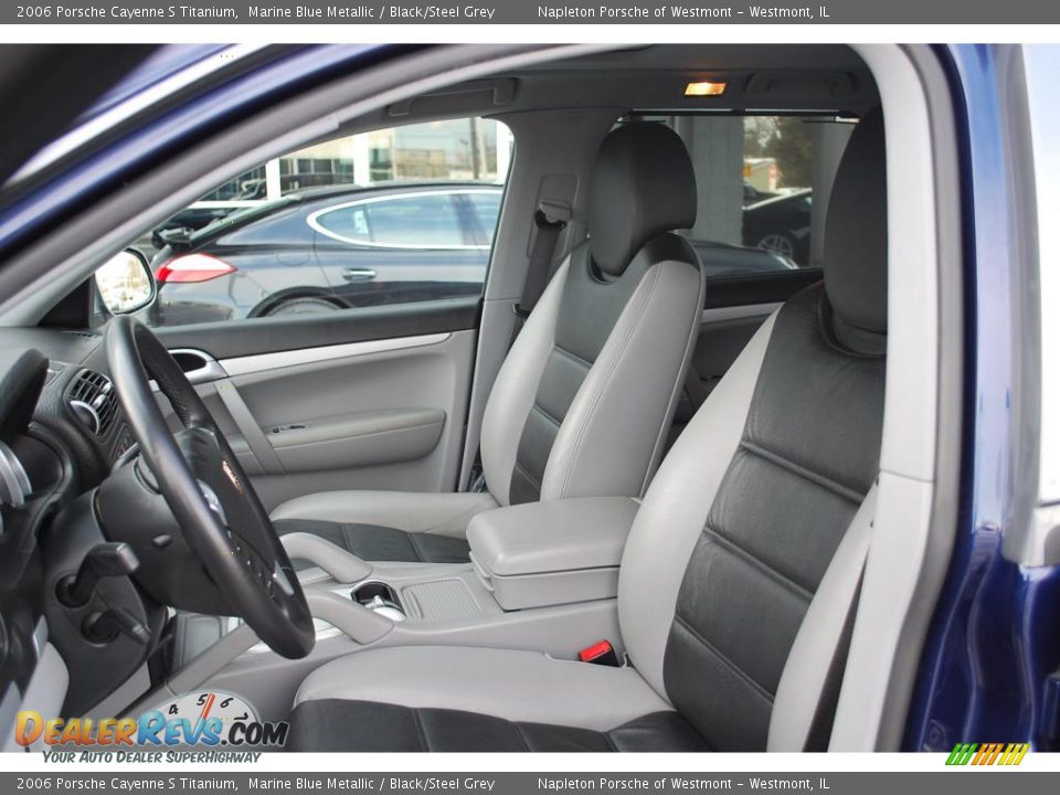 2006 Porsche Cayenne S Titanium Marine Blue Metallic / Black/Steel Grey Photo #11