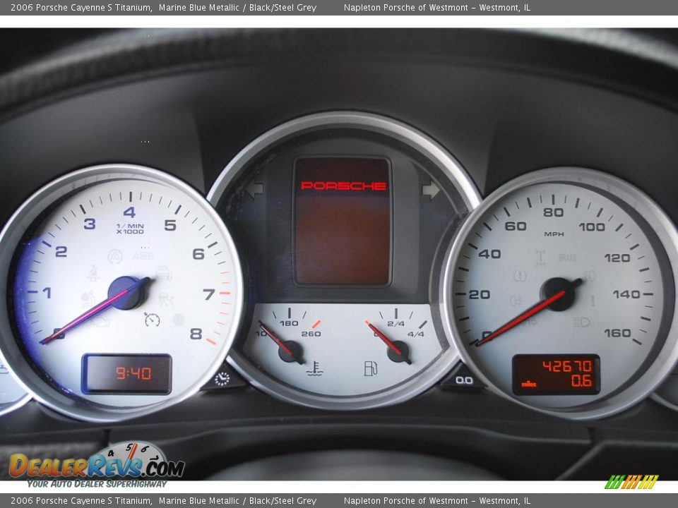 2006 Porsche Cayenne S Titanium Marine Blue Metallic / Black/Steel Grey Photo #12