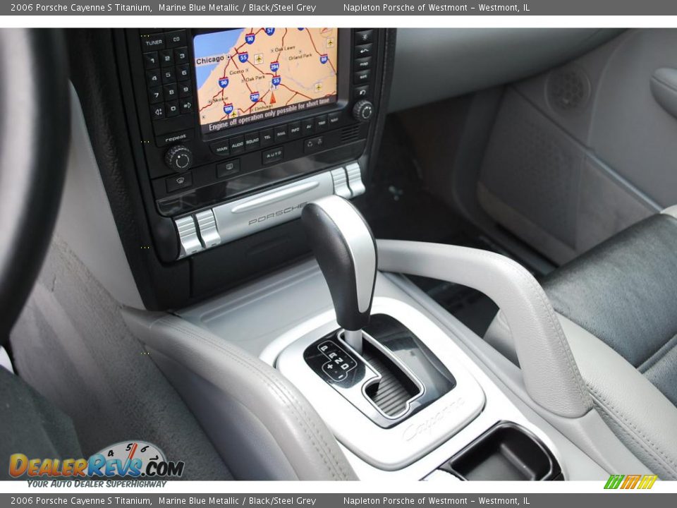 2006 Porsche Cayenne S Titanium Marine Blue Metallic / Black/Steel Grey Photo #14