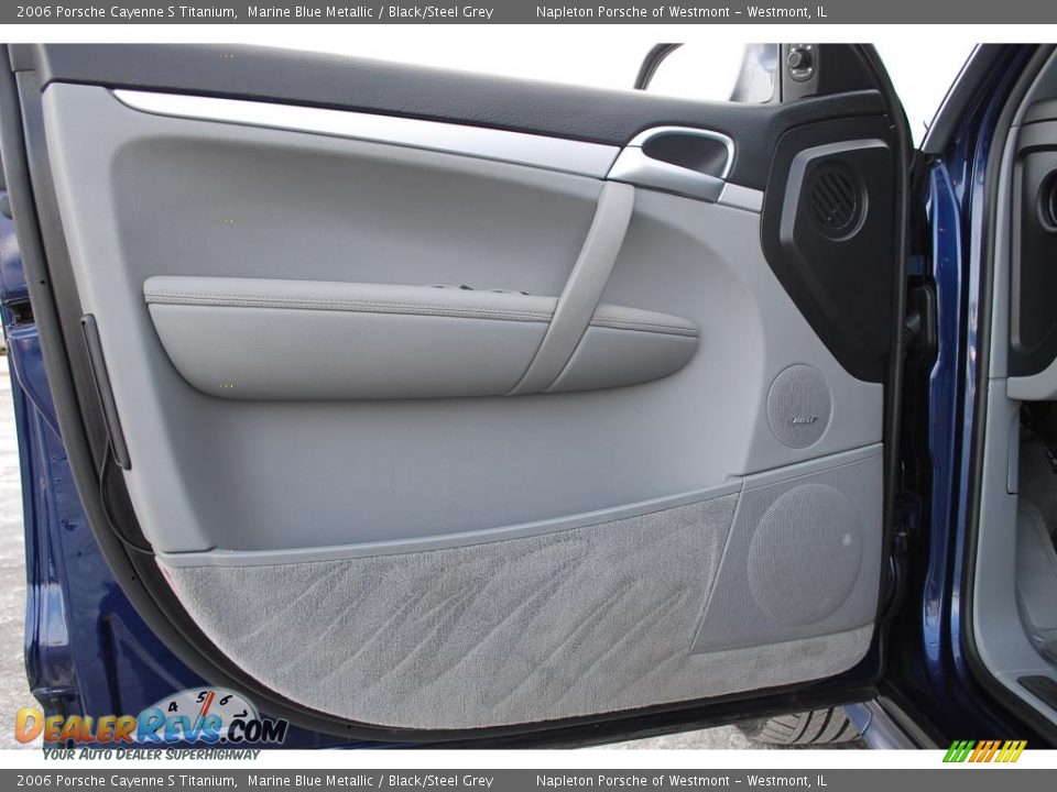 2006 Porsche Cayenne S Titanium Marine Blue Metallic / Black/Steel Grey Photo #15
