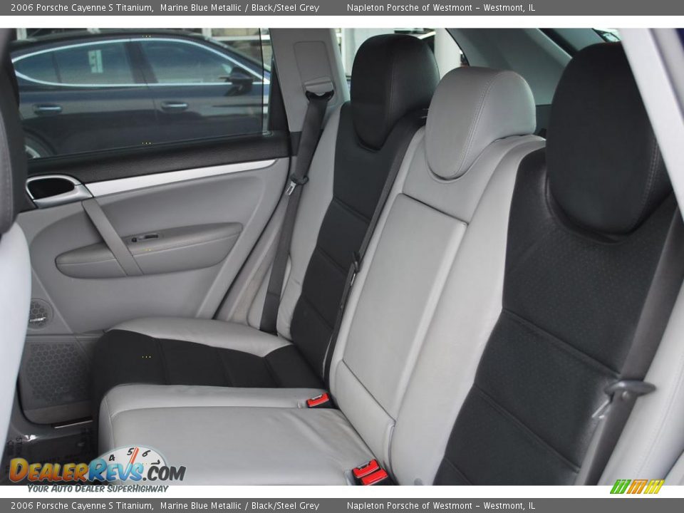 2006 Porsche Cayenne S Titanium Marine Blue Metallic / Black/Steel Grey Photo #16