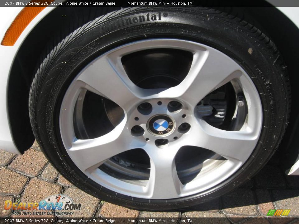 2007 BMW 3 Series 328i Coupe Alpine White / Cream Beige Photo #4