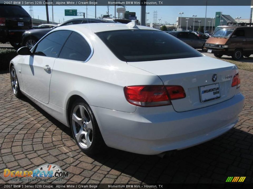 2007 BMW 3 Series 328i Coupe Alpine White / Cream Beige Photo #5