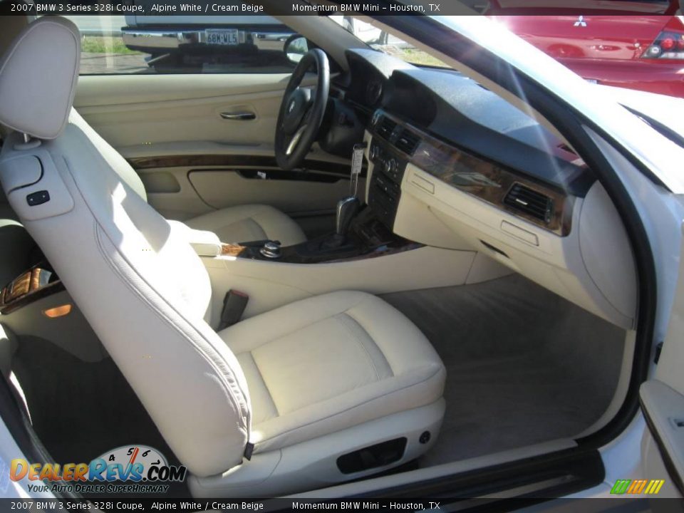 2007 BMW 3 Series 328i Coupe Alpine White / Cream Beige Photo #9
