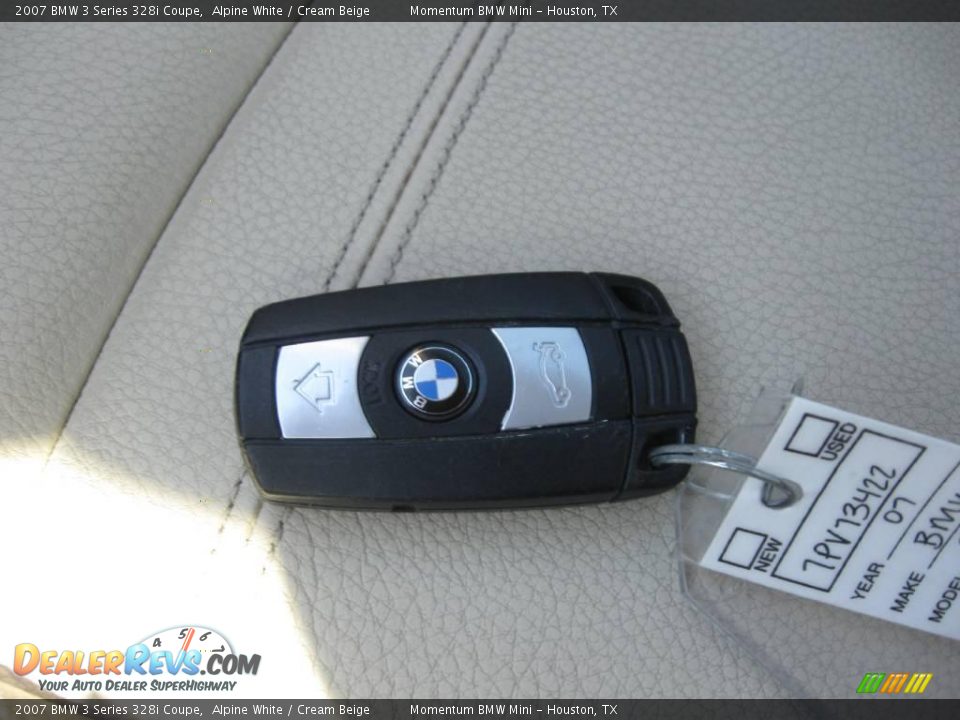 2007 BMW 3 Series 328i Coupe Alpine White / Cream Beige Photo #20
