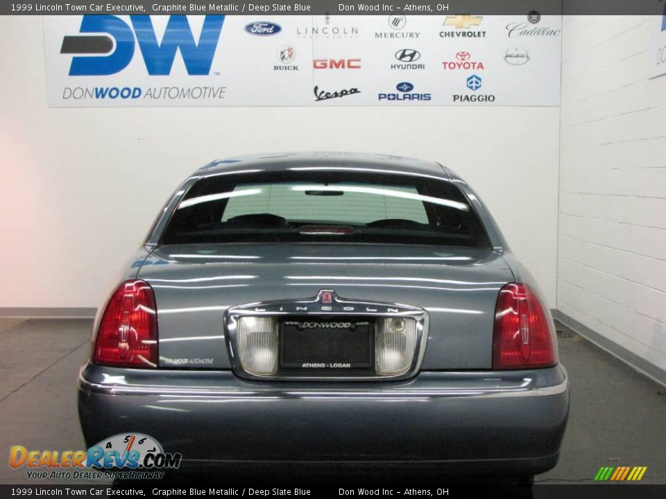 1999 Lincoln Town Car Executive Graphite Blue Metallic / Deep Slate Blue Photo #7