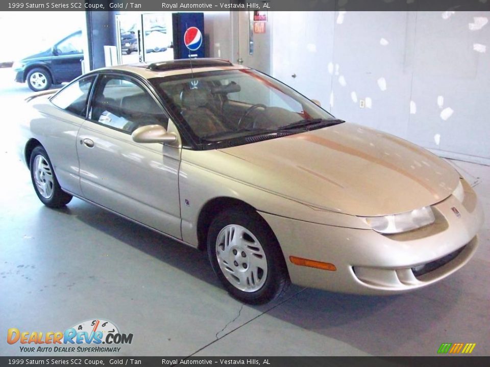 1999 Saturn S Series SC2 Coupe Gold / Tan Photo #1