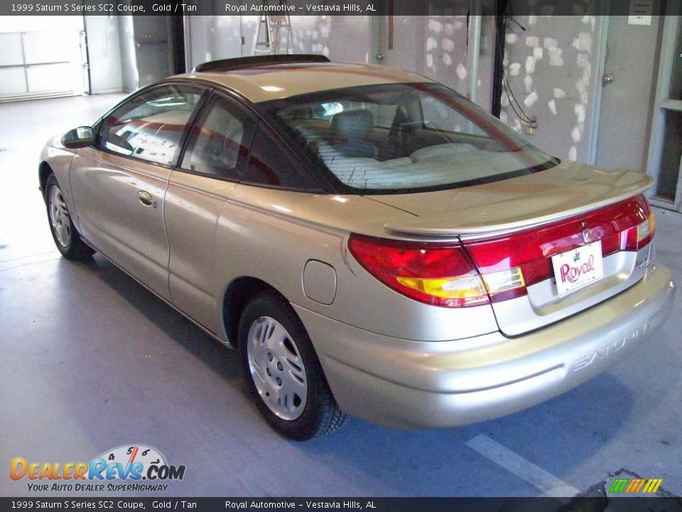 1999 Saturn S Series SC2 Coupe Gold / Tan Photo #4