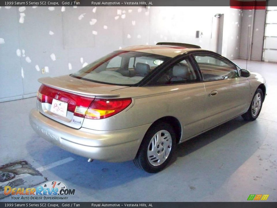 1999 Saturn S Series SC2 Coupe Gold / Tan Photo #6