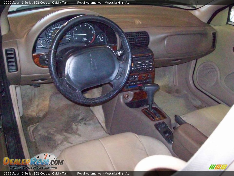 1999 Saturn S Series SC2 Coupe Gold / Tan Photo #13