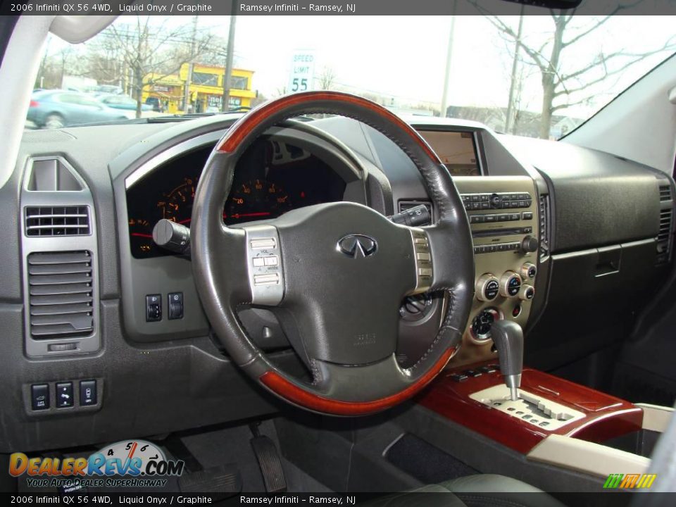 2006 Infiniti QX 56 4WD Liquid Onyx / Graphite Photo #13