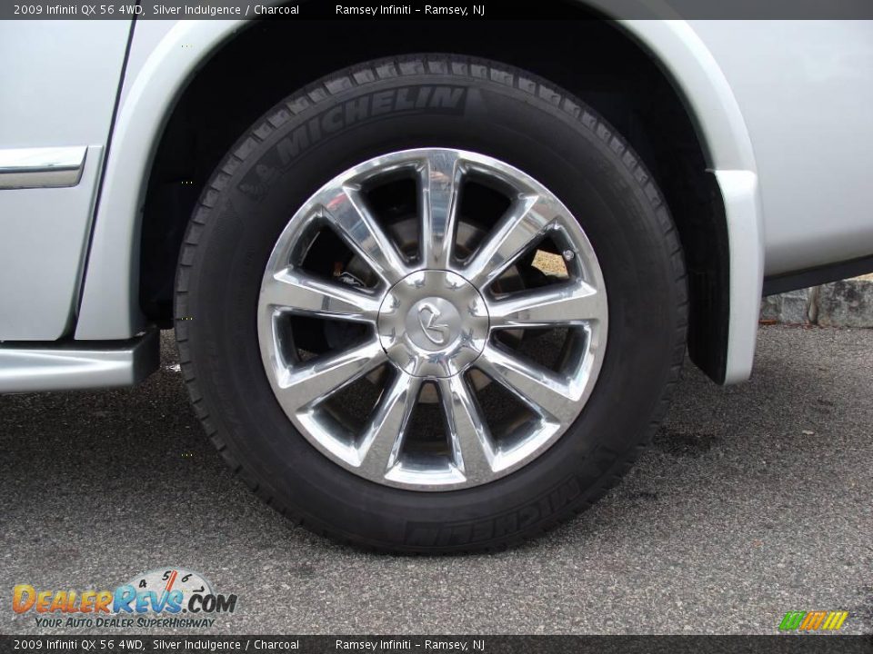 2009 Infiniti QX 56 4WD Silver Indulgence / Charcoal Photo #4