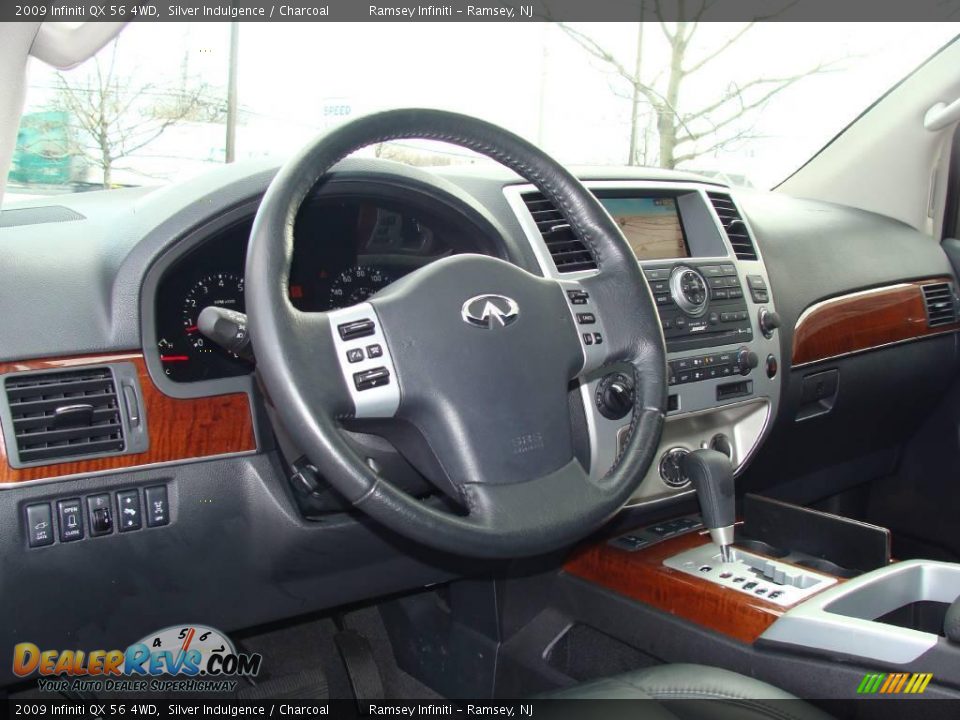 2009 Infiniti QX 56 4WD Silver Indulgence / Charcoal Photo #13